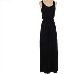 Lush black racer back maxi dress size lg